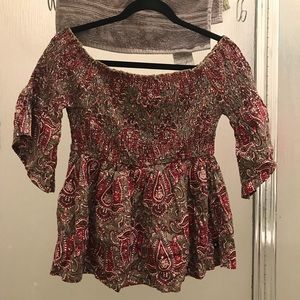 Off the shoulder blouse